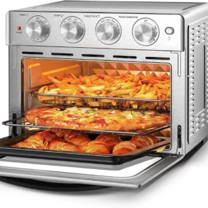 Air Fryer, 6 Slice 24.5QT Air Fryer Toaster Oven Combo, Air Fryer Oven,Roast, Bake, Broil, Reheat, Fry Oil-Free, Extra